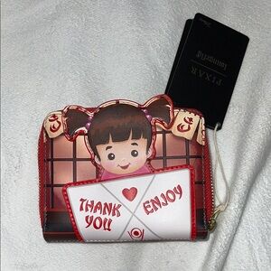 Loungefly Disney Monsters Inc. Boo Wallet - Red and White